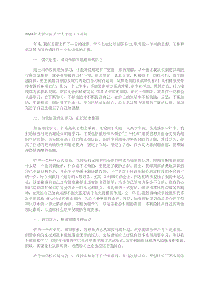 2023年大学生党员个人年度工作总结.docx