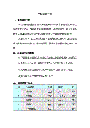 工程测量方案.docx
