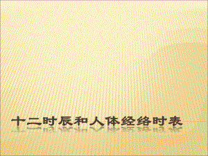 十二时辰和人体经络时表.ppt