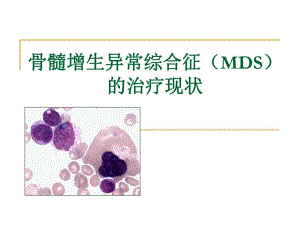 骨髓增生异常综合征MDS的诊疗现状.ppt