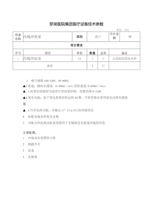 罗湖医院集团医疗设备技术参数.docx