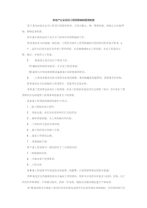 房地产企业项目工程预算编制管理制度.docx