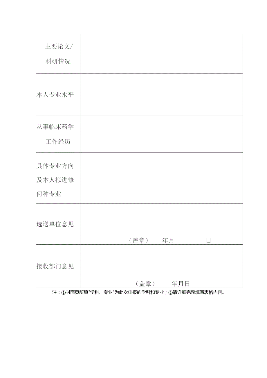 卫健委临床药师培训基地学员申请表.docx_第3页