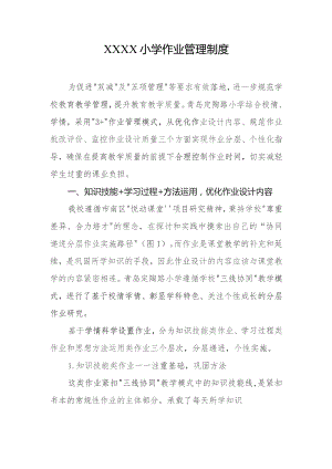 小学作业管理制度.docx