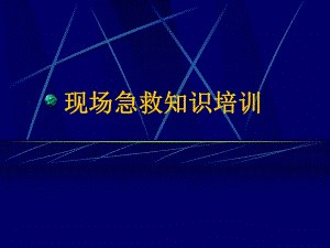 现场急救知识培训.ppt