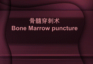 骨髓穿刺术ppt医学幻灯片.ppt