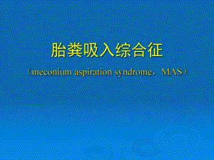 胎粪吸入综合征.ppt
