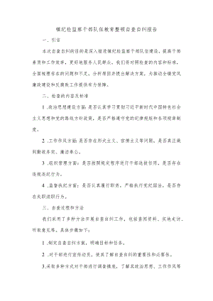 镇纪检监察干部队伍教育整顿自查自纠报告.docx