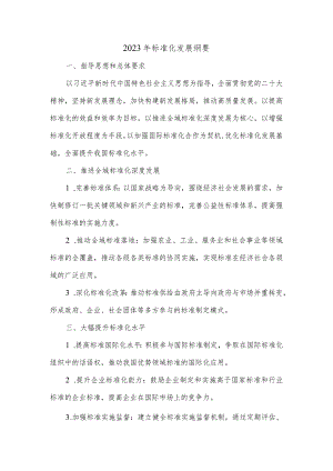 2023年标准化发展纲要.docx