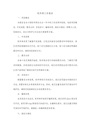 软件部工作报告.docx