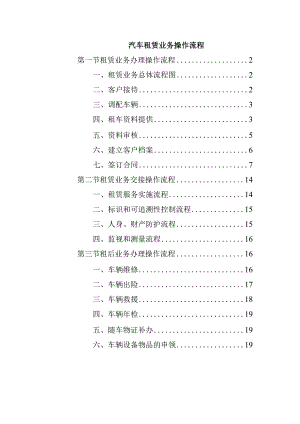 汽车租赁业务操作流程.docx