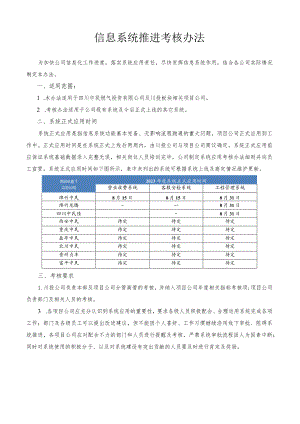 信息系统推进及考核办法.docx