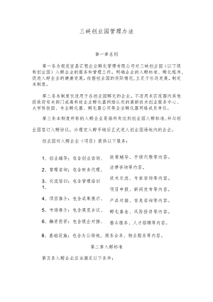 湖北三峡青年创业园管理办法.docx