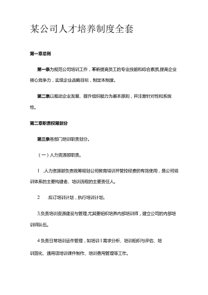 某公司人才培养制度全套.docx