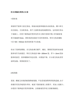 防水堵漏处理要点全套.docx