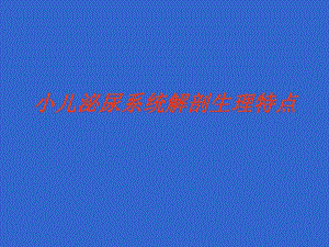 小儿泌尿系统解剖生理特点.ppt