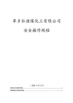弘源公司安全操作规程.docx