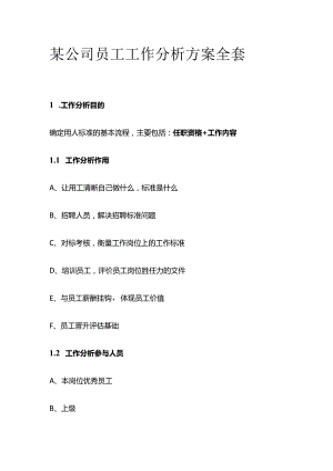 某公司员工工作分析方案全套.docx