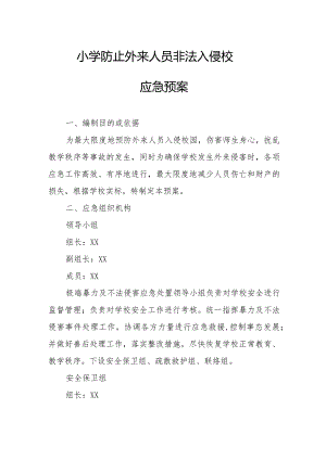 小学防止外来人员非法入侵校园应急预案.docx
