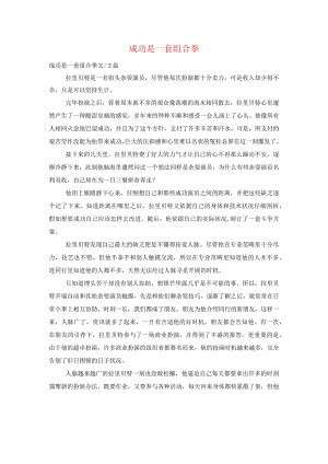 成功是一套组合拳.docx