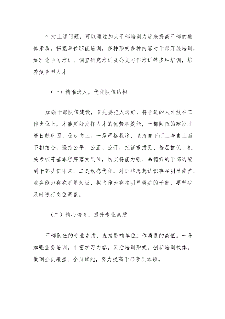 关于单位干部队伍建设情况的报告.docx_第3页