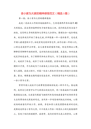 舍小家为大家的精神感悟范文(精选3篇).docx