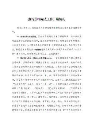 宣传贯彻宪法工作开展情况.docx