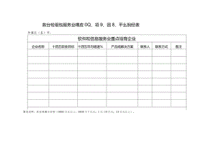 软件和信息服务业重点企业、项目、园区、平台征集表.docx