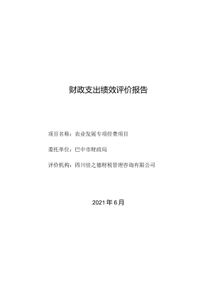 财政支出绩效评价报告.docx