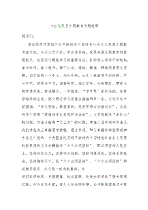 市法院院长主题教育专题党课.docx