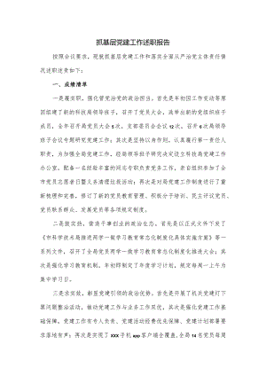 抓基层党建工作述职报告.docx