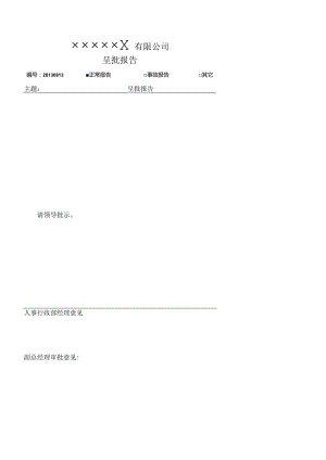 呈批报告样版.docx