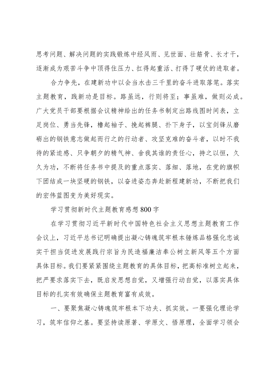 学习贯彻新时代主题教育感想800字.docx_第3页