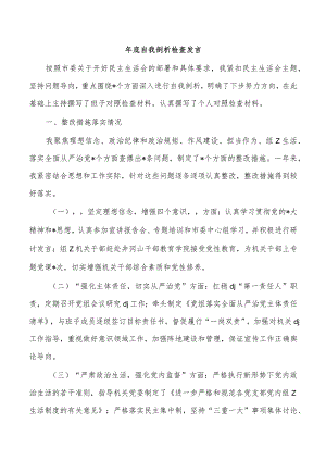 年底自我剖析检查发言.docx