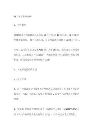 施工吊篮管理实例.docx