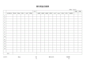 银行现金日报表.docx