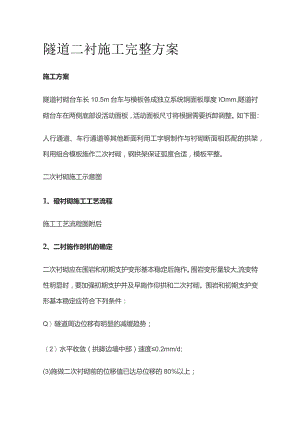 隧道二衬施工完整方案.docx