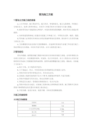 管沟施工方案.docx