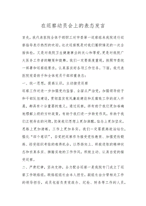 在巡察动员会上的表态发言.docx