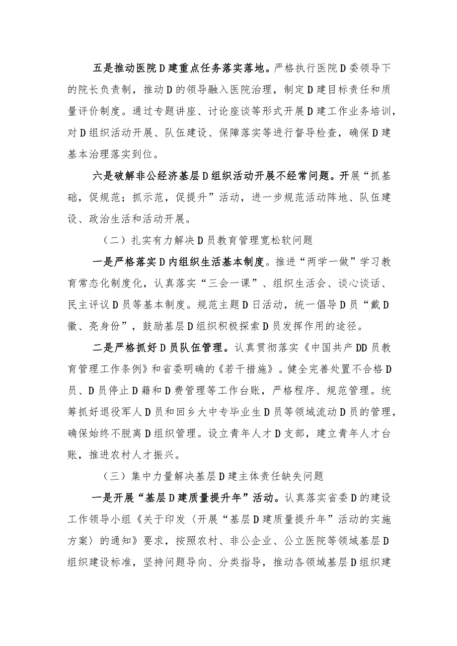 基层党组织软弱涣散、党员教育管理宽松软、基层党建主体责任缺失专项整治工作总结.docx_第3页