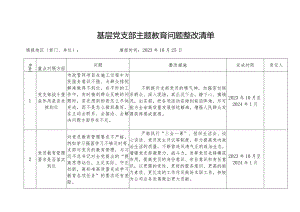 基层党支部主题教育问题整改清单.docx