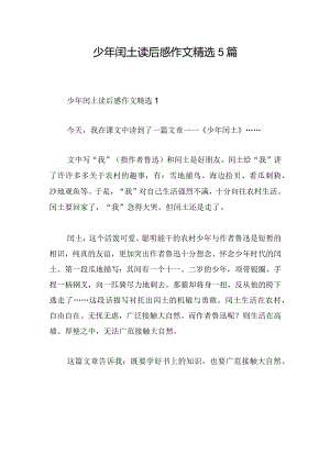 少年闰土读后感作文精选5篇.docx