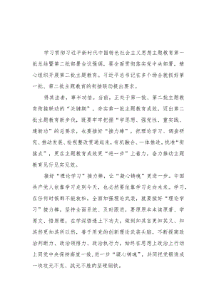 2023年9月抓好第一批、第二批主题教育的衔接联动发言讲话稿5篇.docx