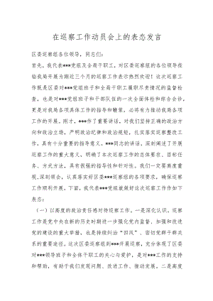 在巡察工作动员会上的表态发言.docx