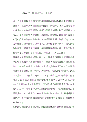 2023年主题党日学习心得体会.docx