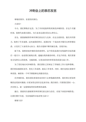 冲刺会上的表态发言.docx