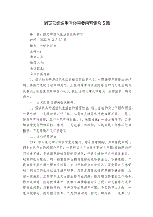 团支部组织生活会主要内容集合5篇.docx