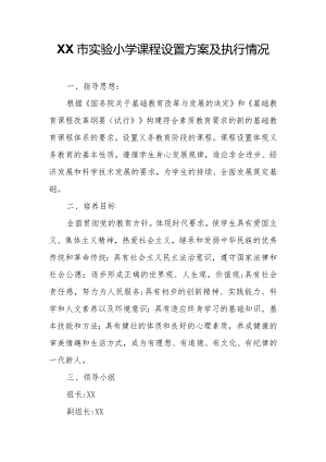 XX市实验小学课程设置方案及执行情况.docx