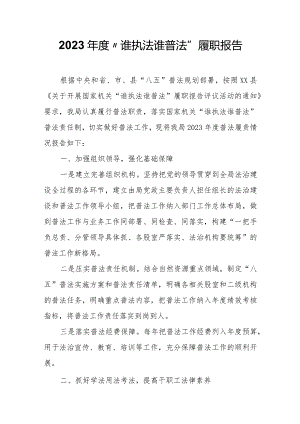 2023年度“谁执法谁普法”履职报告.docx