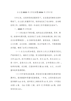办公室2023年工作总结暨2024年工作计划.docx